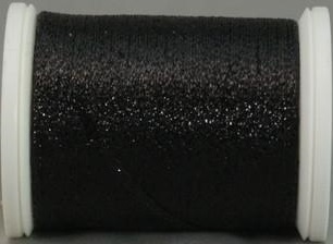 YLI Ribbon Floss HighLight Metal #144-007 Noir - Cliquez sur l'Image pour la Fermer